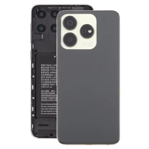 Back Glass Battery Cover with Central Frame and Camera Lens Cover ZTE Axon 60 / V60 Z2356 (Black)