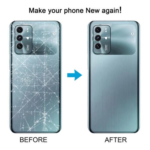 Couvercle arrière de batterie avec adhésif ZTE Blade V40 Couverture de lentille de caméra (Noir)