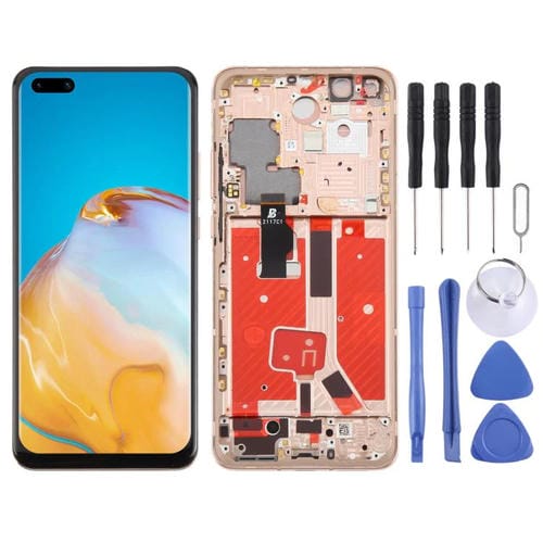 Schermo Completo TFT Huawei P40 Pro con Cornice senza Identificazione delle Impronte Digitali (Dorado)