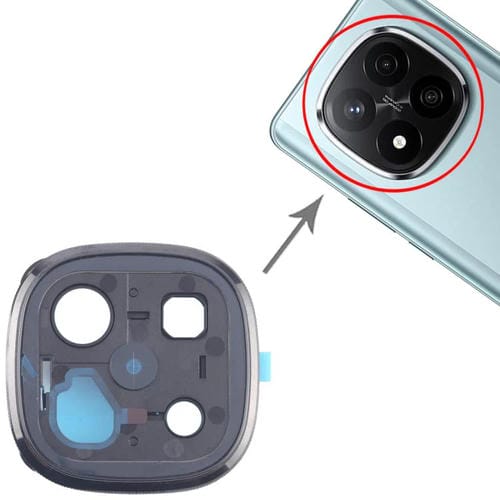 Estrutura da Lente da Câmara Traseira Xiaomi Redmi Note 14 Pro + 5G (Preto)