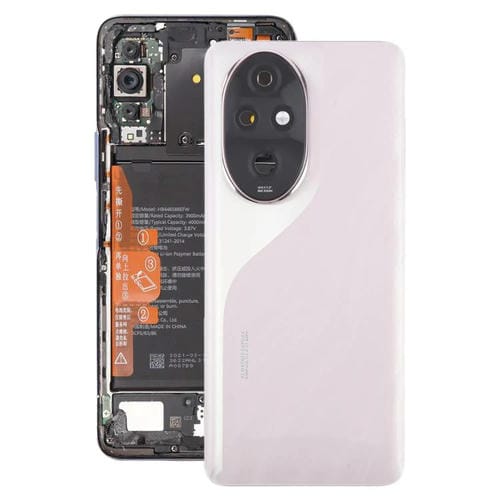 Tapa trasera de batería OEM con tapa para lente de cámara para Honor 200 Pro (rosa)