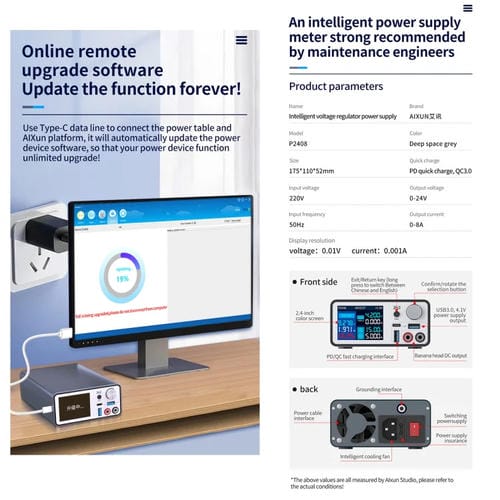 Intelligente Spannungsstromversorgung Aixun P2408 Allgemeine Verwendung