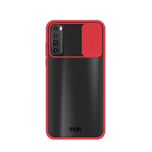 Para Huawei nova 7 Pro MOFI Xing Dun Series PC + TPU Anti-peep Carcasa protectora todo incluido impermeable y anti-caída, Translúcido Frosted (Rojo)
