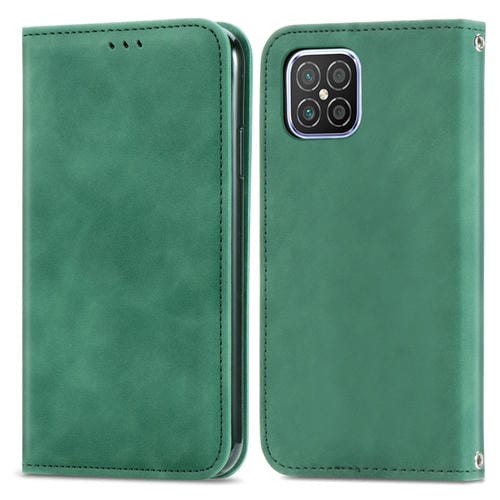 Para Huawei Nova 8 SE Retro piel Siente negocio Magnético Horizontal Flip Funda con soporte y ranuras para tarjetas y marco de fotografía (verde)