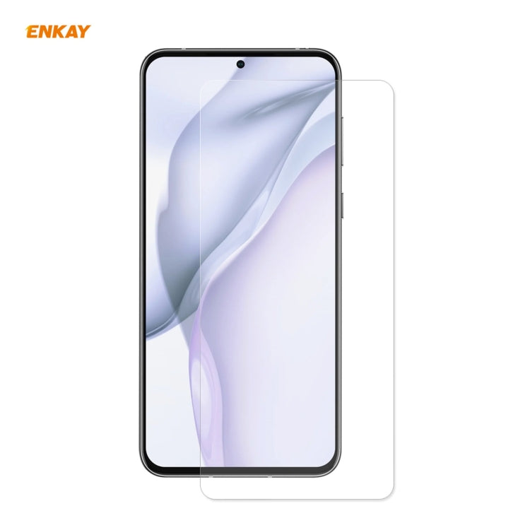 Para Huawei P50 Enkay Hat-Prince 0.26mm 9h 2.5D Cinturón de cristal templado de borde curvo