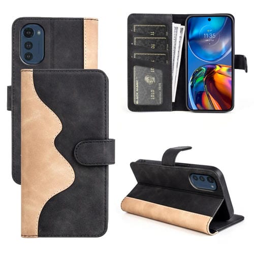Para Motorola Moto E32 4G Costering Horizontal Flip Leather Case (negro)