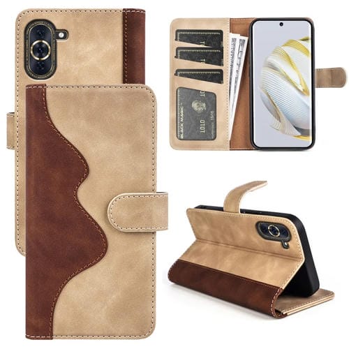 Funda para Huawei Nova 10 Pro Stitching Horizontal Flip Leather Case (Amarillo)