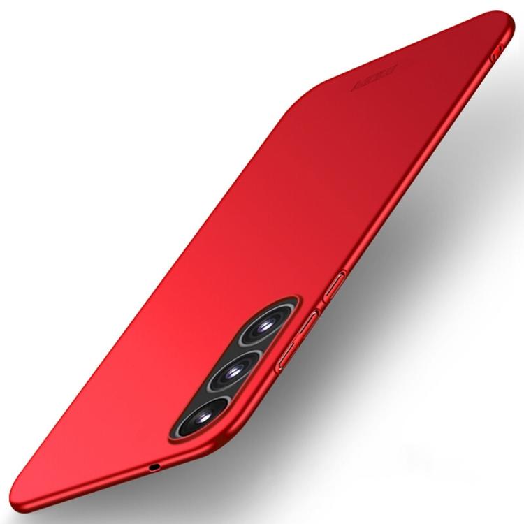 Funda rígida ultrafina de policarbonato esmerilado MOFI para Samsung Galaxy S25 Edge 5G (roja)