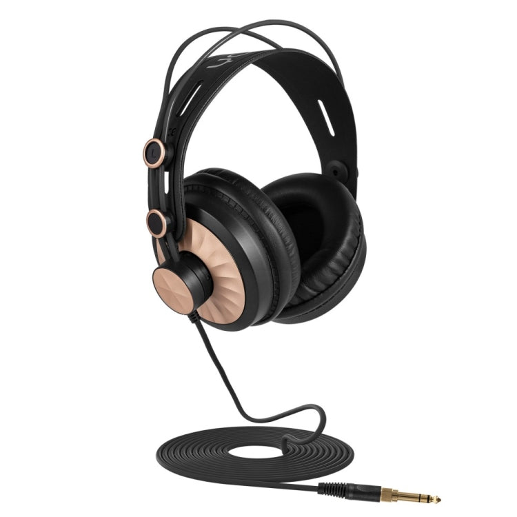 Auriculares Yanmai D68-A con Monitor de Grabación Livianos y Plegables (Dorado)