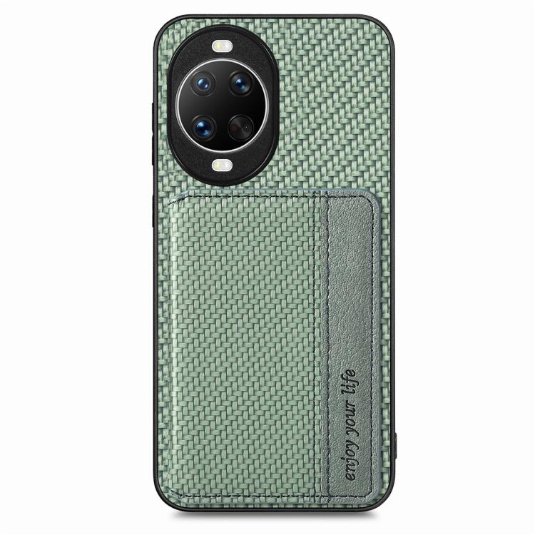 Funda magnética de fibra de carbono para Huawei Nova 14 Ultra (verde)