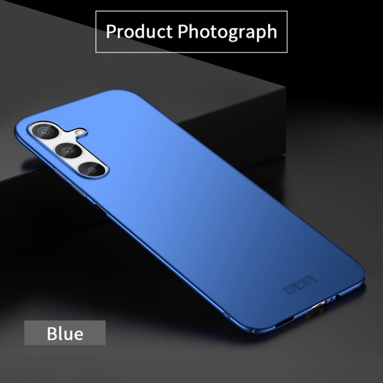 Para Samsung Galaxy A24 4G MOFI Frosted PC Estuche rígido ultrafino para teléfono (Azul)