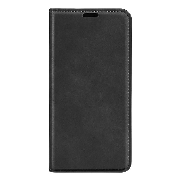 Funda de Cuero con Ventosa Magnética Retro-Skin para iPhone 16E (Negra)