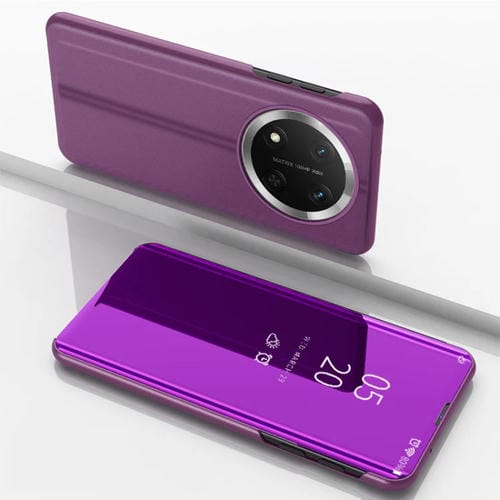 Funda de Cuero con Tapa Horizontal y Espejo para Honor X9C con Soporte (Morado)