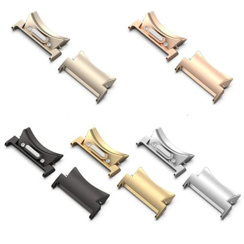 Conectores de Banda de Metal Curvo Samsung Galaxy Watch 4 / 4 Classic - Estilo Botón (Starlight)