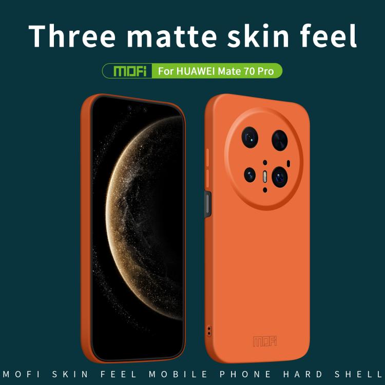Funda para Teléfono Huawei Mate 70 Pro Mofi Qin Series con PC y Tacto Agradable (Negra)