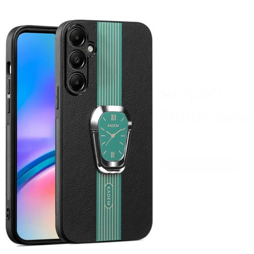 Estuche Magnético para Teléfono Samsung Galaxy A05S con Parte Trasera de Cuero Litchi y Soporte (Verde)