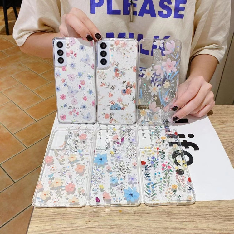 Caja de Teléfono Samsung Galaxy A24 5G TPU Epoxi Floral Pequeña (D02 Flor Pintada a Mano)