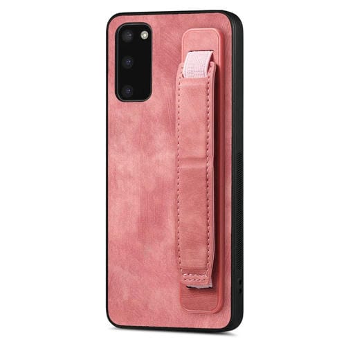 Funda Trasera para Samsung Galaxy S20 Cuero con Soporte para Pulsera (Rosa)