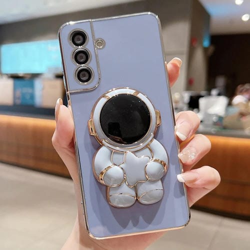 Estuche para Teléfono Samsung Galaxy A34 5G Embrace Stars con Soporte Astronauta Galvanizado (Azul)