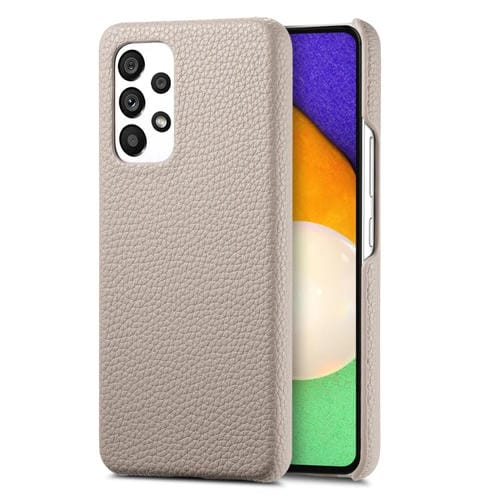 Funda Trasera Samsung Galaxy A52 5G Litchi Oil Edge Cuero (Caqui)