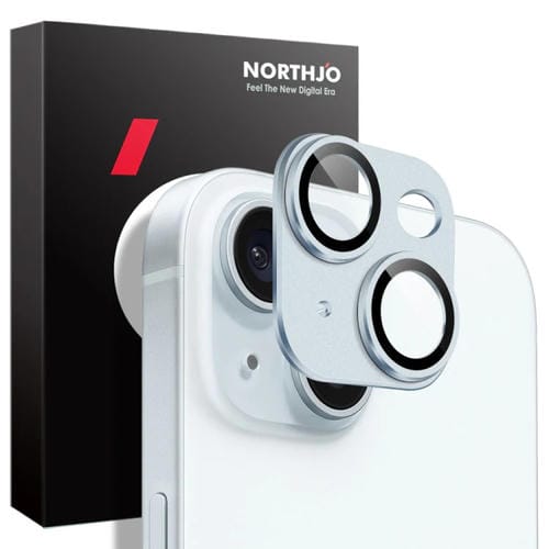 Película de Lente Trasera para iPhone 15/15 Plus Northjo Vidrio Templado Integrada Esmerilada (Azul) - MOVILSTORE