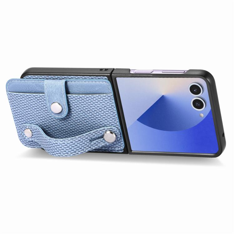 Funda trasera con función atril para Samsung Galaxy Z Flip7 5G, color azul