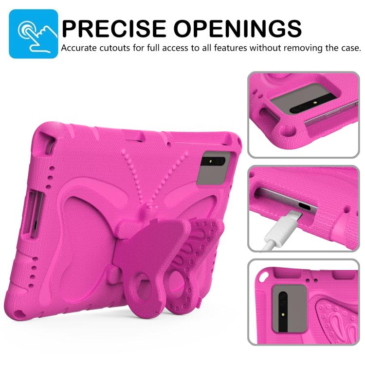Funda de EVA a prueba de golpes con soporte de mariposa para Xiaomi Redmi Pad 2/SE 11 2025 (rosa)