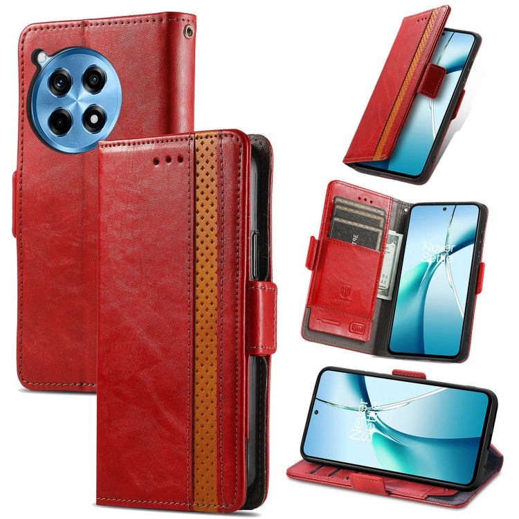Funda de Cuero con Hebilla Magnética Doble para OnePlus Ace 3 Pro (Negra)