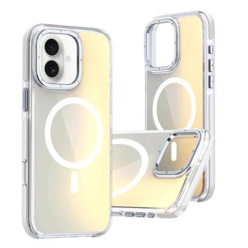 Funda para Teléfono Magsafe iPhone 16 Plus Degradado Dos Colores (Blanca)