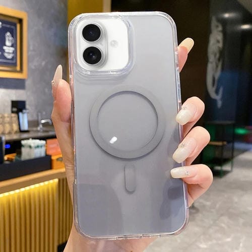 Funda para Teléfono Magsafe PC Transparente con Degradado para iPhone 16 (Gris Degradado)