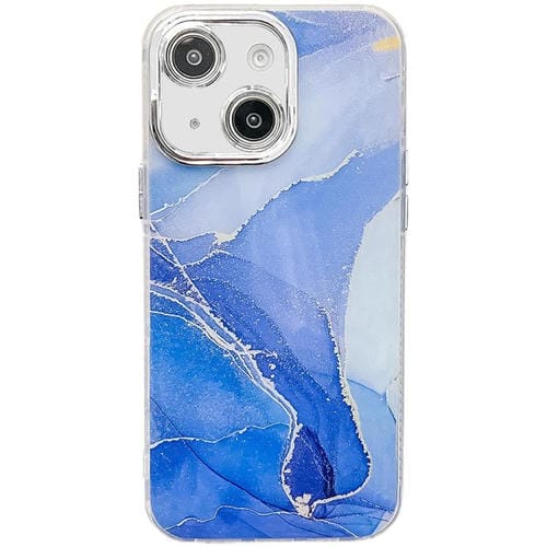 Funda para Teléfono iPhone 13 Textura Mårmol Galvanizado (Azul Oscuro)