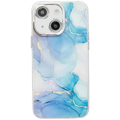 Funda para Teléfono iPhone 14 Textura Mårmol Galvanizado (Azul Verde)