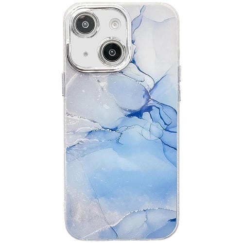 Funda para Teléfono iPhone 14 Textura Mårmol Galvanizado (Azul)