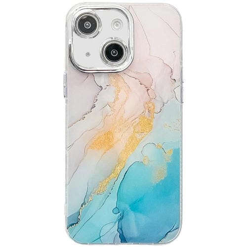 Funda para Teléfono iPhone 14 Textura Mårmol Galvanizado (Amarillo Verde)