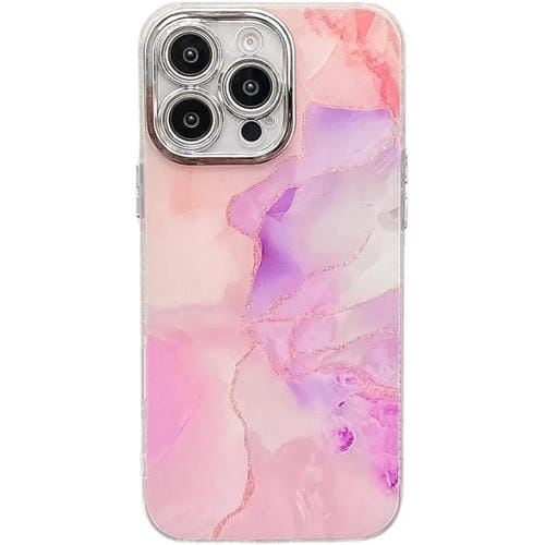 Funda para TelĂ©fono iPhone 14 Pro Textura MĂĄrmol Galvanizado (Rosa PĂșrpura)
