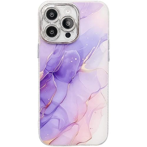 Funda para Teléfono Apple iPhone 14 Pro Max Textura Mármol Galvanizado (Morado M3)