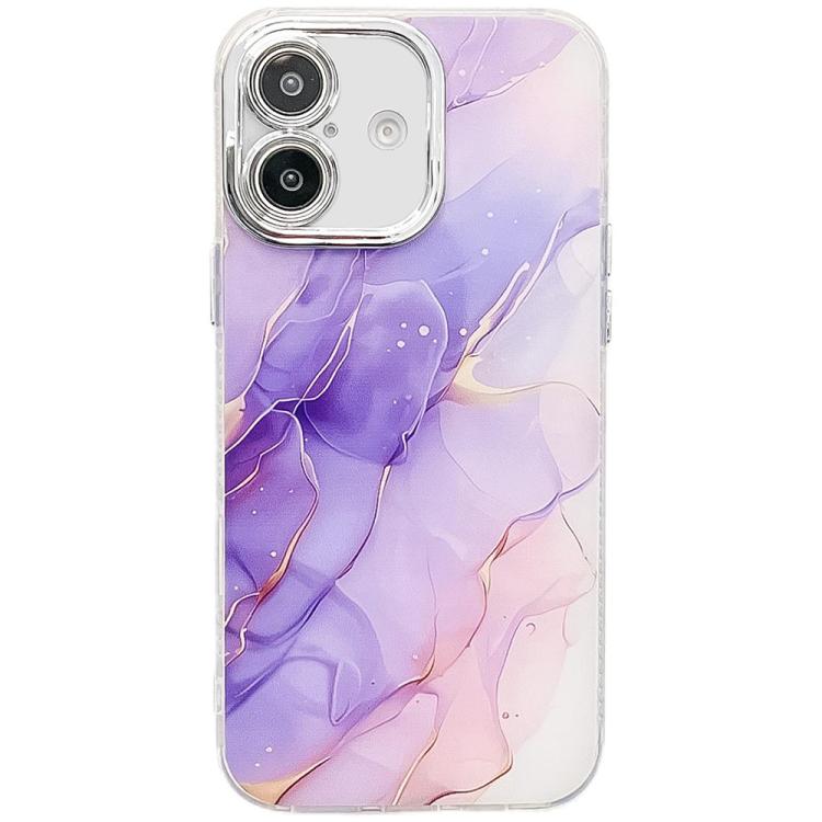 Funda para Teléfono iPhone 16 Textura Mårmol Galvanizado (Morado M3)