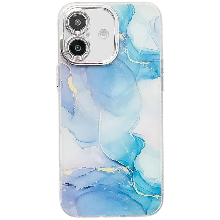 Funda para Teléfono iPhone 16 Textura Mårmol Galvanizado (Azul Verde M9)
