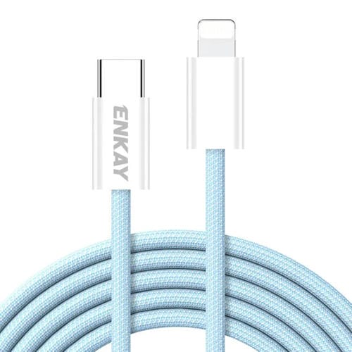 Cable de Datos y Carga Usb-C a 8 Pines Enkay CB175 PD 27 W (Azul) 1,5 m