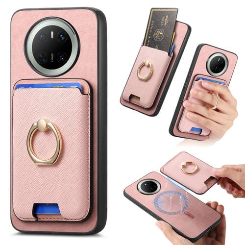 Funda para Huawei Mate 70 con Ranuras para Tarjetas (Rosa)