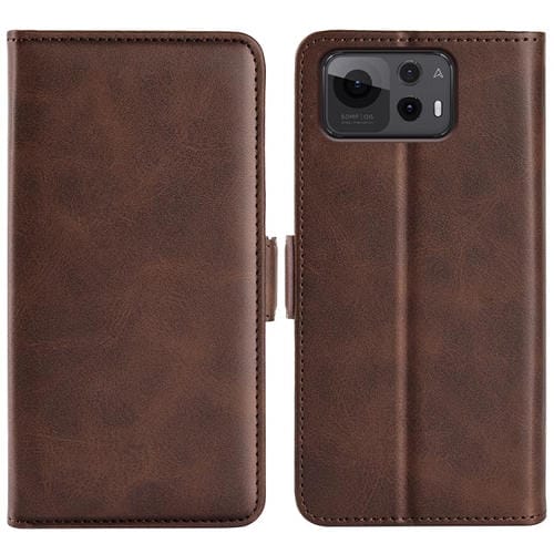 Funda de Cuero con Tapa Horizontal y Hebilla Magnética Doble Cara para Asus Zenfone 12 Ultra (Marrón)