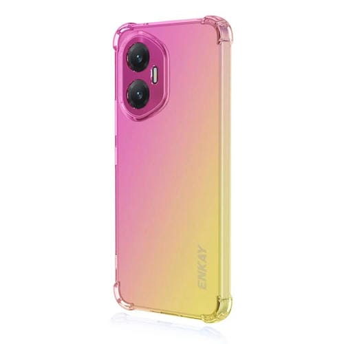 Funda TPU Prince Enkay para Honor 300 con Diseño Sombrero y Bolsa de Aire (Oro Rosa)