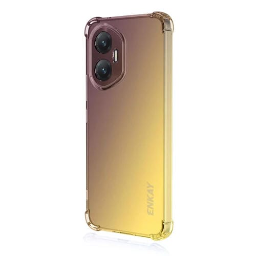Funda TPU Prince Enkay para Honor 300 con Diseño Sombrero y Bolsa de Aire (Morado y Dorado)