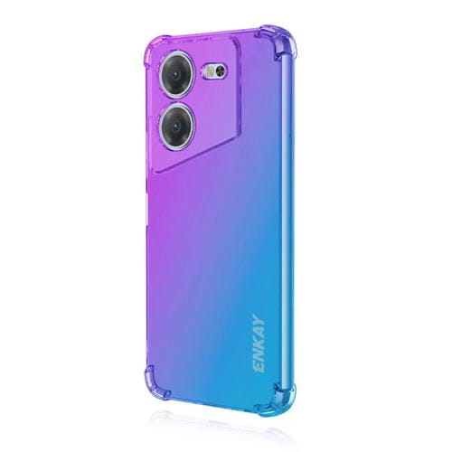 Funda para Teléfono Enkay Hat-Prince Gradient Airbag TPU para Tecno Pova 5 4G (Morado y Azul)