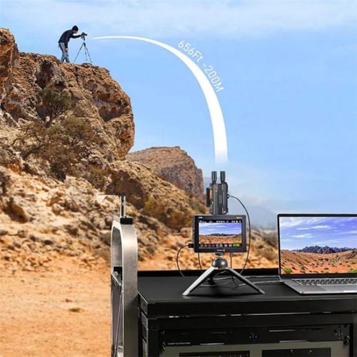 Extensor Inalámbrico 4K HD Bovbox 098 para Cámaras DSLR SDI HDMI Monitor de Video Interfaz Dual Enchufe Estadounidense