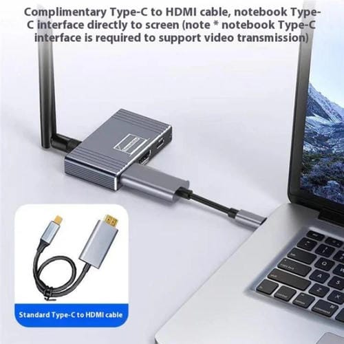 Adaptador de Pantalla Inalámbrico HDMI 8X1 Compatible con Rotación de Pantalla de 90 Grados D9-1/D10-1