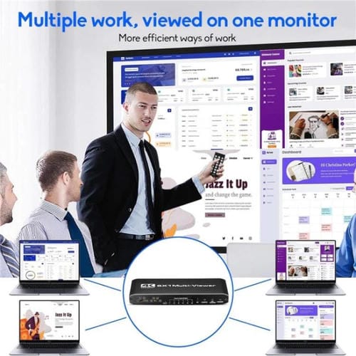 Conmutador sin Interrupciones Jqf2 4K 6 en 1 Divisor de Pantalla Multivisor HDMI Enchufe UE