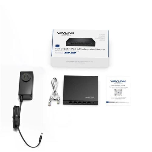 Conmutador PoE WAVLINK WN701AE IEEE 802.3AF/AT con detección automática y gestión centralizada de puntos de acceso. Enchufe: EE. UU.