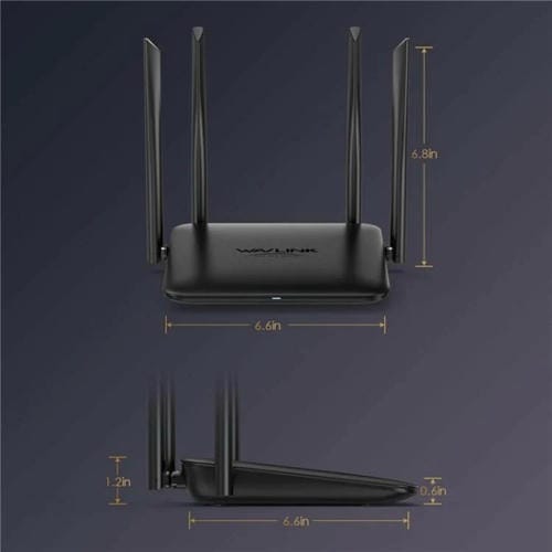 Enrutador Gigabit Ethernet WAVLINK WN530HG4 doble banda AC1200 MU-MIMO enchufe EE. UU.