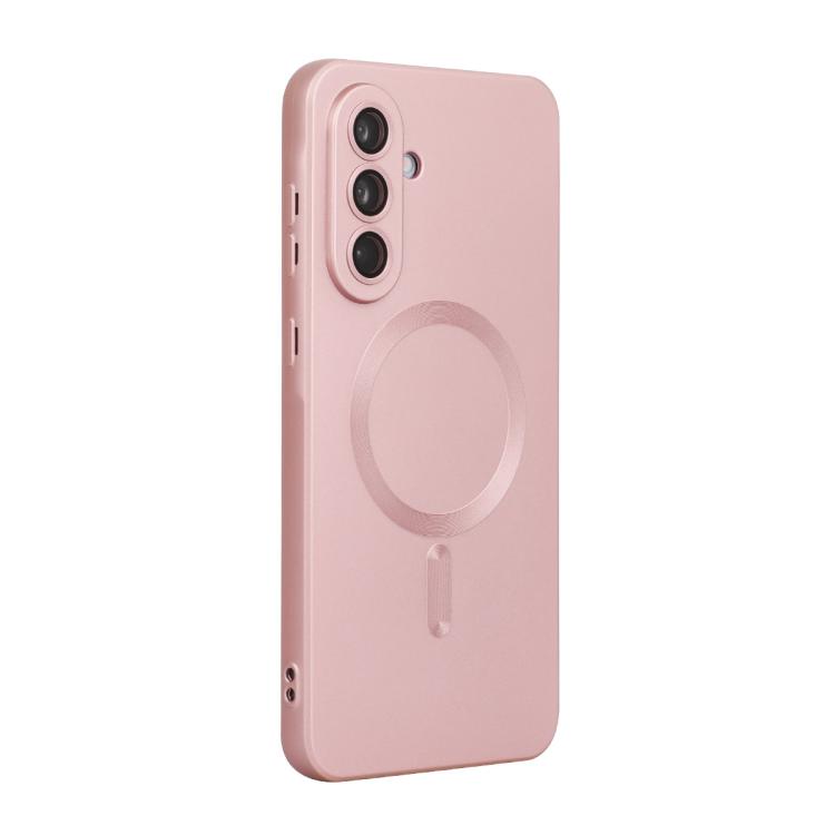ENKAY - Funda de TPU mate MagSafe con protector de lente para Samsung Galaxy A26 5G (rosa)